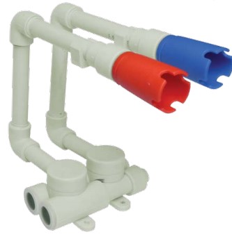 Top and side holder for PP-R radiator