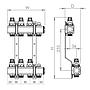 Brass distributor with shut off valves